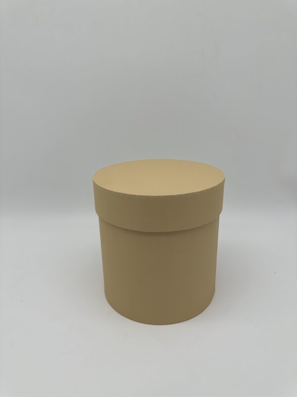 Коробки круглые матовые 22*22см, кофе с молоком