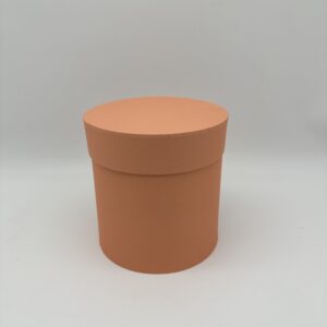 Коробки круглые матовые 23*23см, персиковый