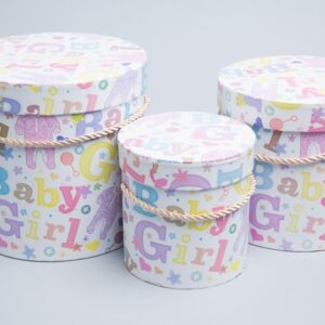 Коробка цилиндр набор из 3шт 18,3*17,2см, baby
