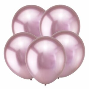 Т Метал 12 Зеркальные шары, Розовый / Mirror Pink / 50 шт. /, Латексный шар (Турция)