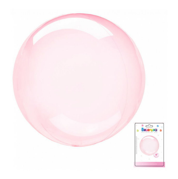К 18 Сфера 3D Розовый с клапаном, в упаковке / 1 шт /, Воздушный шар (Китай)