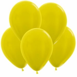 S Метал 12 Желтый / Yellow / 100 шт. /, Латексный шар