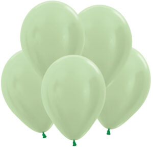 S Перламутр 12 Светло Зеленый / Green / 50 шт. /, Латексный шар