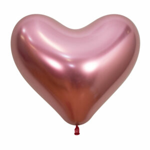 S Сердца 14 Рефлекс Розовый / Зеркальные шары / Reflex Pink / 50 шт. /, Латексный шар