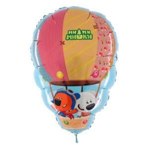 G 28 Фигура Ми-ми-мишки на воздушном шаре / Mi-mi-mishki on the air balloon / 1 шт /, Фольгированный