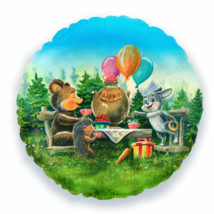 G 17 Лесные друзья / Forest animals / 1 шт /, Фольгированный шар