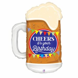 G 34 Фигура Здоровья в День Рождения / Cheers to your Birthday / 1 шт /, Фольгированный шар