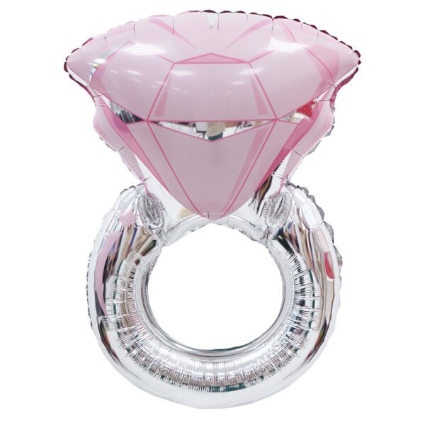 К 30 Кольцо с розовым бриллиантом / Pink Diamond Ring / 1 шт. / Фольгированный шар