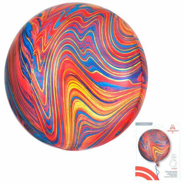 А 16 Сфера 3D Разноцветный Мрамор в упаковке / Colorful Marblez Orbz G20 / 1 шт /, Воздушный шар