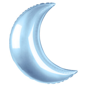 И 36 Полумесяц голубой / Crescent Moon / 1 шт /, Фольгированный шар