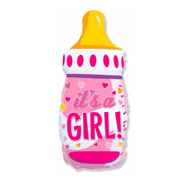 И 31 Бутылочка для девочки / Bottle It's a girl / 1 шт /, Фольгированный шар