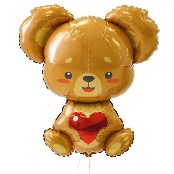 И 33 Мишка с валентинкой / LOVE BEAR / 1 шт /, Фольгированный шар