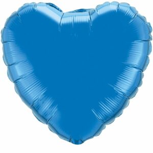 И 18 Сердце Синий / Heart Blue / 1 шт /, Фольгированный шар