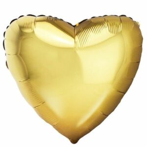 И 18 Сердце Античное Золото / Antique Gold / 1 шт /, Фольгированный шар