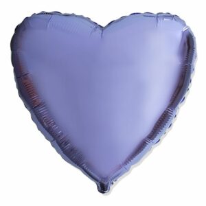 И 18 Сердце Сиреневый / Heart Lilac / 1 шт /, Фольгированный шар