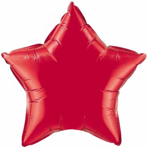 И 18 Звезда Красный / Star Red / 1 шт /, Фольгированный шар