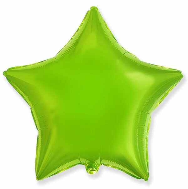 И 18 Звезда Лайм / Star Green Lime / 1 шт /, Фольгированный шар