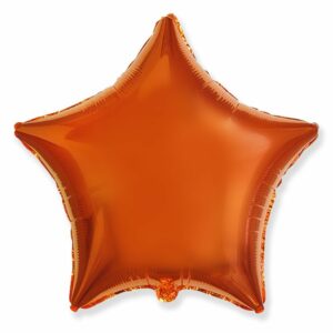 И 18 Звезда Оранжевый / Star Orange / 1 шт /, Фольгированный шар