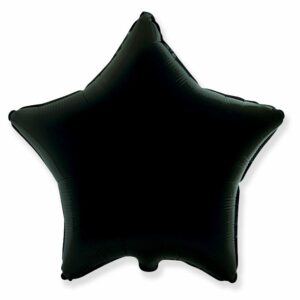 И 18 Звезда Черный / Star Black / 1 шт /, Фольгированный шар