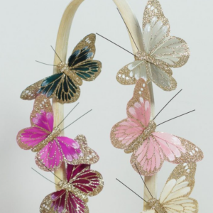 Набор декоративных украшений "Бабочки" на клипсе, 10см, 12шт/упак, разноцветные