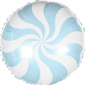 И 18 Круг Карамель (светло-голубой) / Candy Light Blue / 1 шт /, Фольгированный шар