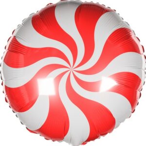 И 18 Круг Карамель (красный) / Candy Red / 1 шт /, Фольгированный шар