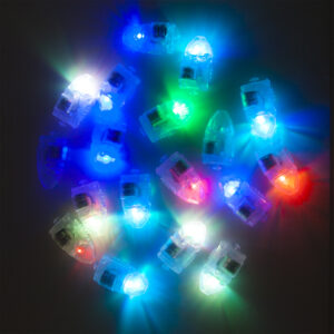 Подсветка в шар с кнопкой, с эффектом мерцания, 1,5*2,3 см, Разноцветного свечения, 10 шт.