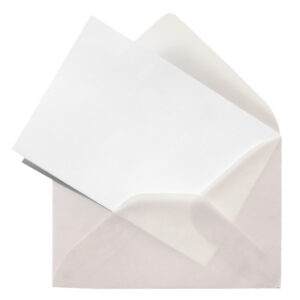 Набор конвертов из дизайнерской бумаги, Белая калька, 10шт/набор