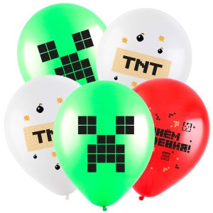 К 12 Пиксели, Ассорти Пастель 2 ст. / 50 шт. /, Латексный шар