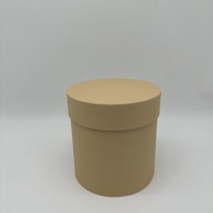 Коробки круглые матовые 16*16см, кофе с молоком