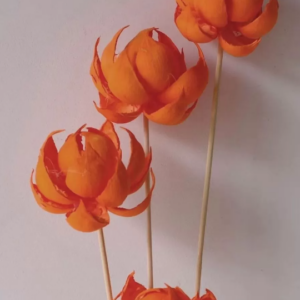 "Ветряной лотос" ручной работы, длина 50 см, 4 шт/упак., оранжевый