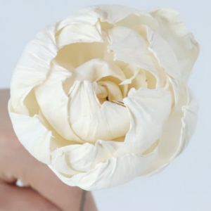 "Пионы" ручной работы, длина 40-50 см, размер цветка: 6-7 см, 1 шт/упак., белый