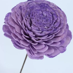 "Деревянный цветок мини Сола" ручной работы, длина 50-60 см, раз.цветка: 8 см, 1 шт/упак., сирен