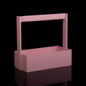 Ящик с ручкой 250*125*250мм, №2, розовый