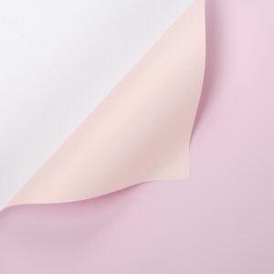 Матовая Плёнка, двухсторонняя "Нужна и Точка", 58см*10m, цв. крем/нежно-розовый