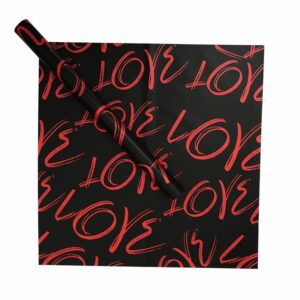 Упаковочная бумага "Love is all", 50см*58 см, 20 листов/упак., черный
