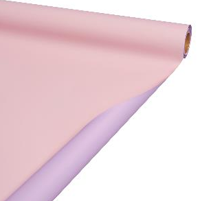 Матовая Плёнка, двухсторонняя "Нужна и Точка", 58см*10m, цв. сиреневый/розовый