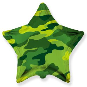 И 32 Камуфляж звезда / Camouflage star/ 1 шт /, Фольгированный шар