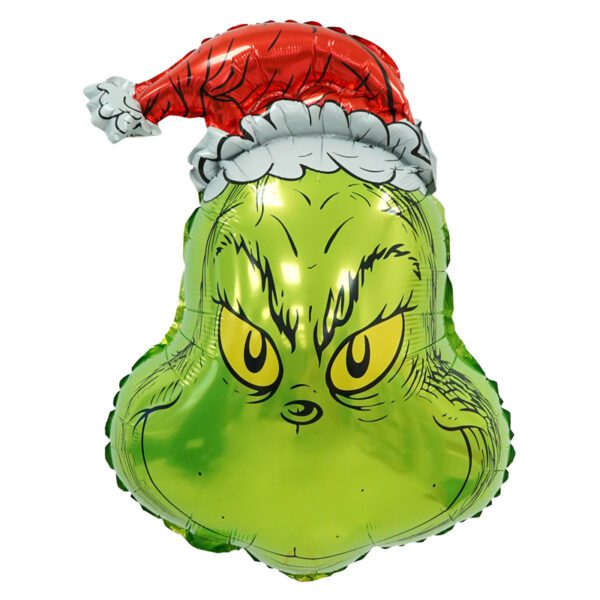 К 25 Зеленый новогодний монстр / Green christmas monster / 1 шт /, Фольгированный шар