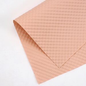 Упаковочная бумага Новая тисненая, 53х53 см,10 лист/упак, персиковый