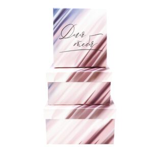 Набор коробок 3 в 1 "Для тебя" / квадрат 15,5*15,5*7,5 / 18*18*9 / 20*20*10,5 см