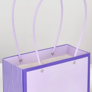 Пакет подарочный "Мастхэв стайл" прямоугольный, 22х10х13 см, 10 шт./упак. неж-лавандовый/фиолетовый