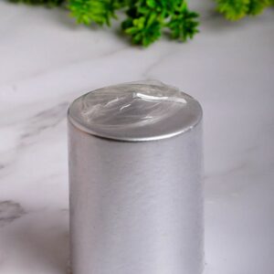 Свеча пенек d63х h90мм серебро