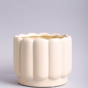Кашпо керамика 16,5х13см CL05 кремовый