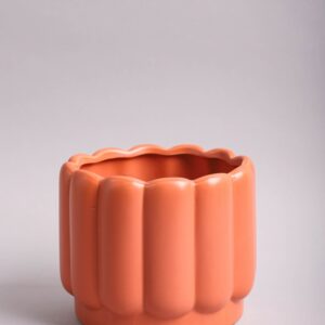 Кашпо керамика 16,5х13см CL05 оранжевый