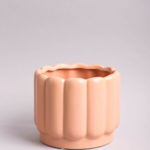 Кашпо керамика 16,5х13см CL05 розовый пыльный