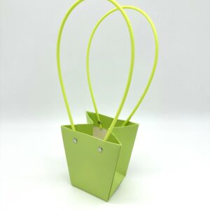 Набор сумок с ламинацией (картон), 12*8*12,5см, (10шт), салатовый