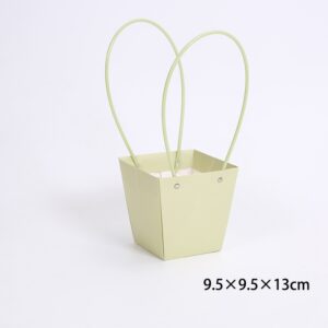 Набор сумок с ламинацией (картон), 9,5*9,5*Н13, 10шт, нежно-зеленый, MKNST