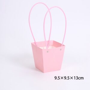 Набор сумок с ламинацией (картон), 9,5*9,5*Н13, 10шт, розовый, MKNST
