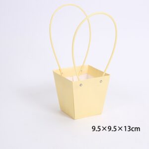 Набор сумок с ламинацией (картон), 9,5*9,5*Н13, 10шт, кремовый, MKNST